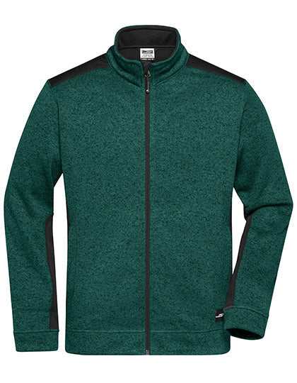 JN862 Men´s Knitted Workwear Fleece Jacket -STRONG-