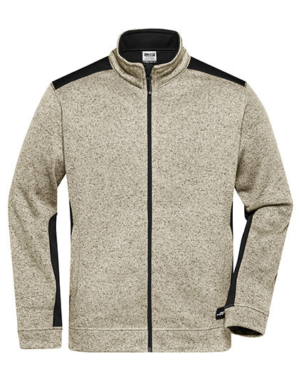 JN862 Men´s Knitted Workwear Fleece Jacket -STRONG-
