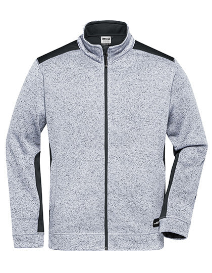 JN862 Men´s Knitted Workwear Fleece Jacket -STRONG-